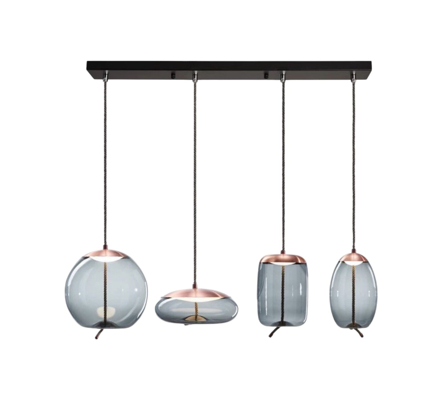Hanging Lamp in Pink Gold Hemp