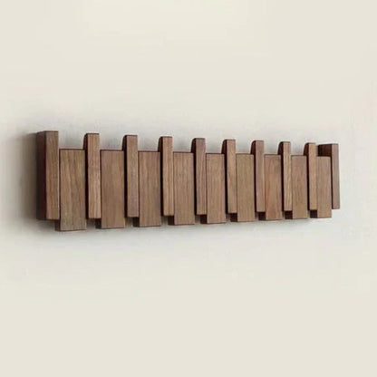 Wooden Wall-Mounted Coat Rack with Design