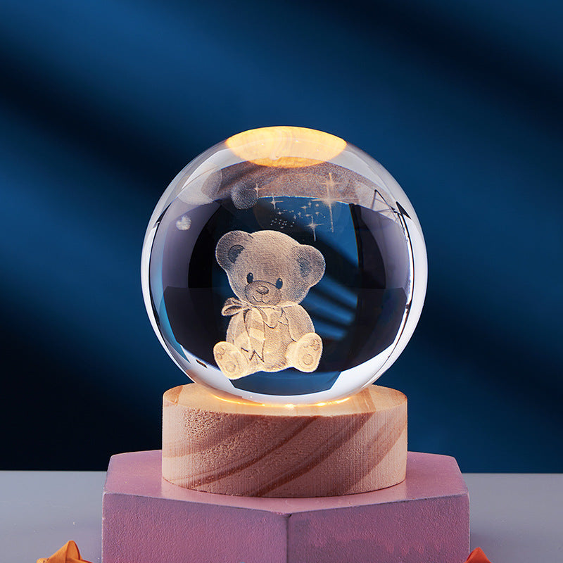 Elegant Crystal Night Lamp