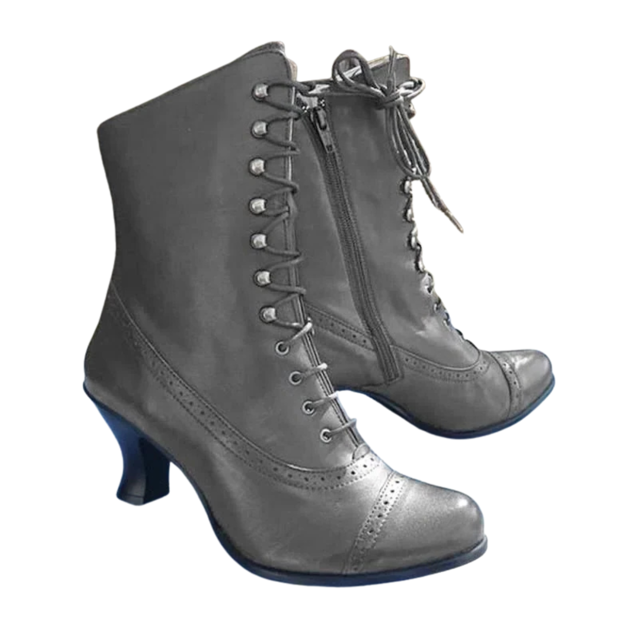 Elegant Black PU Women's Ankle Boots