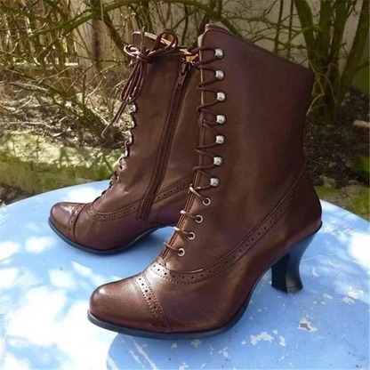 Elegant Black PU Women's Ankle Boots