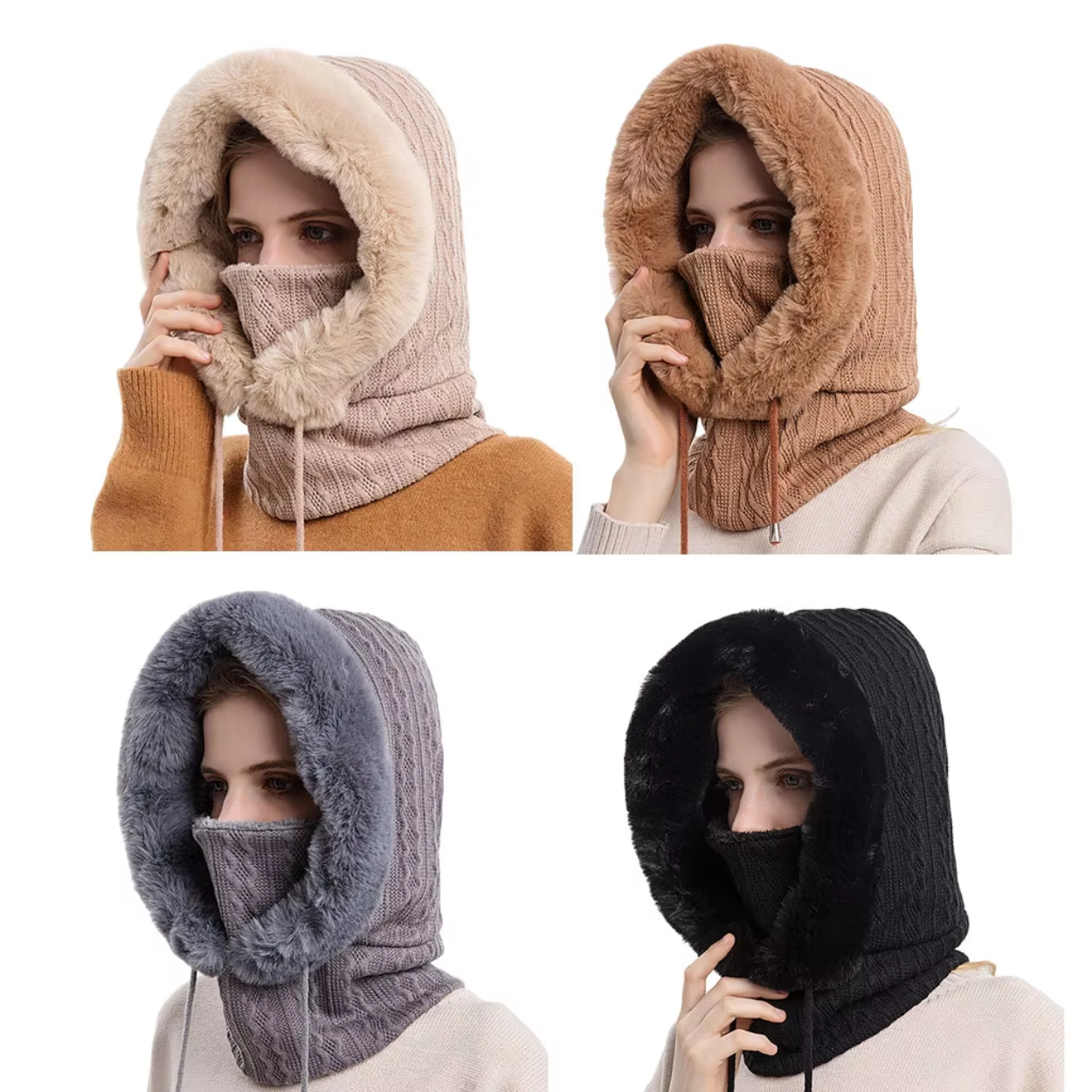3-in-1 Polar Fleece Balaclava, Scarf, and Hat