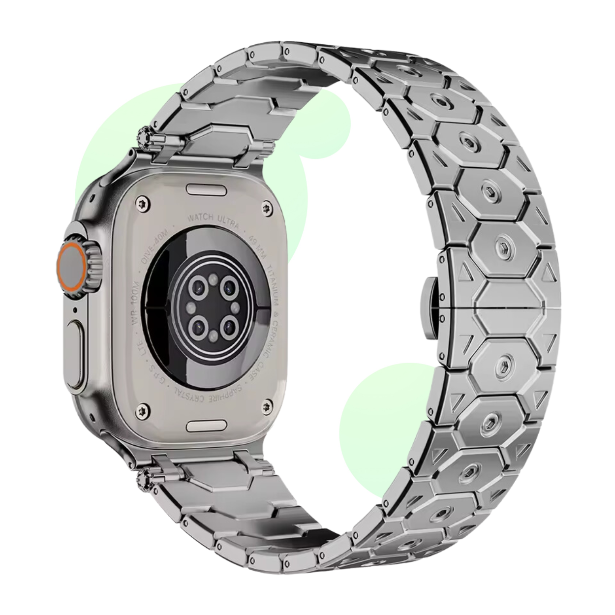 Bracelet Apple Watch en Métal Noir Élégant - Marcherelle