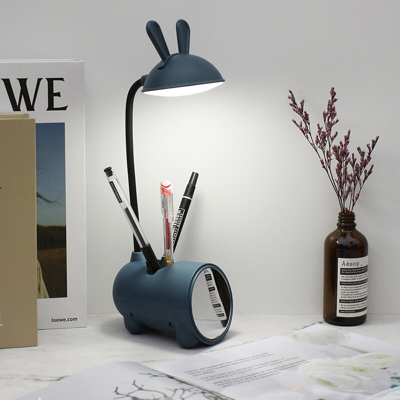 Child touch lamp with USB charger and pencil holder
