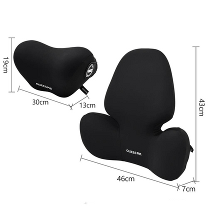 Car Lumbar Support Cushion with Adjustable Headrest