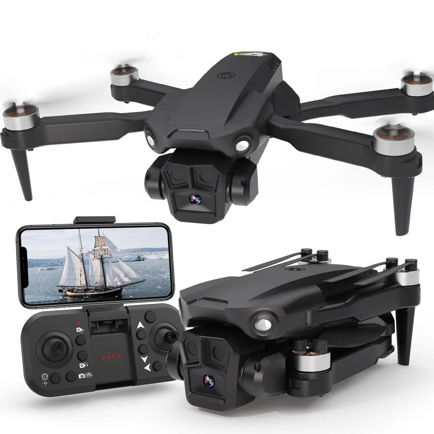 Marcherelle™ | Portable drone with dual camera – Intelligent stabilization and live video