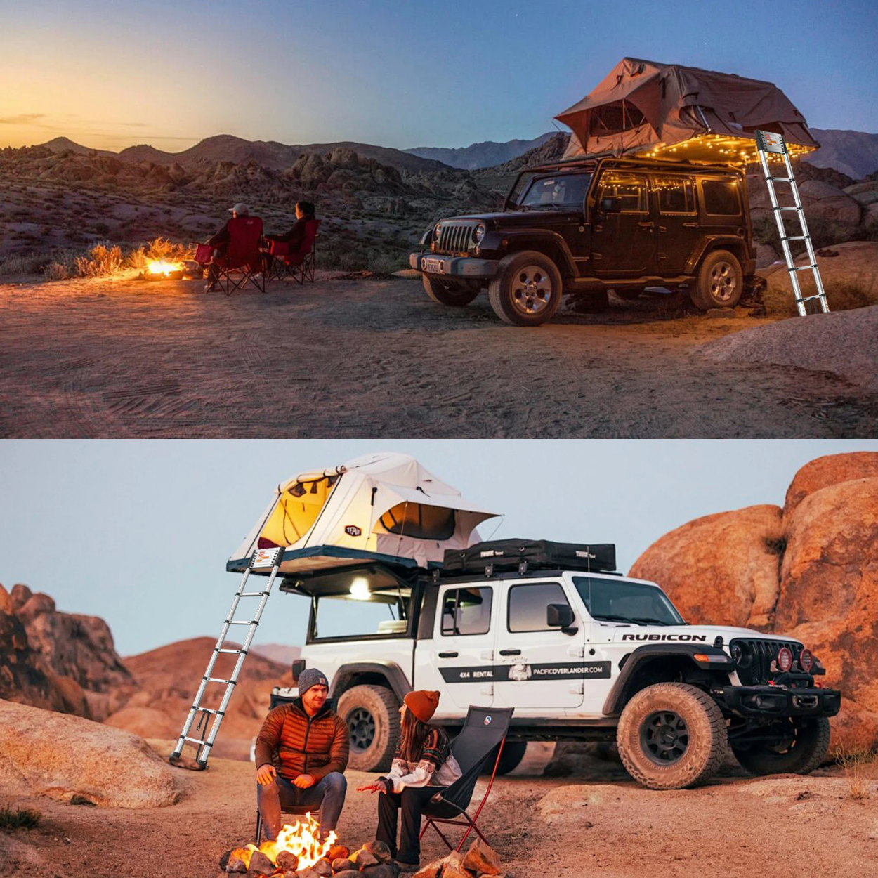 Sturdy Steel Telescopic Ladder for Work