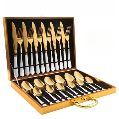 Elegant Stainless Steel Utensils 24 Pieces