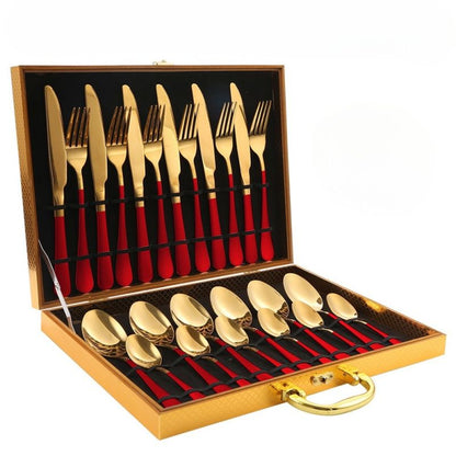 Elegant Stainless Steel Utensils 24 Pieces