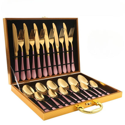 Elegant Stainless Steel Utensils 24 Pieces