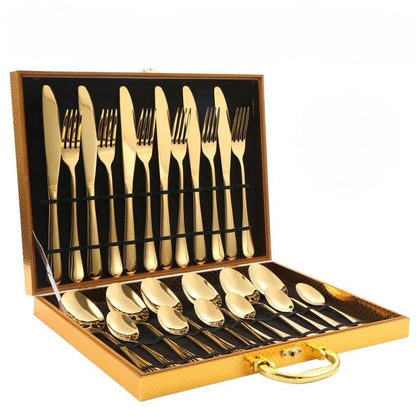 Elegant Stainless Steel Utensils 24 Pieces