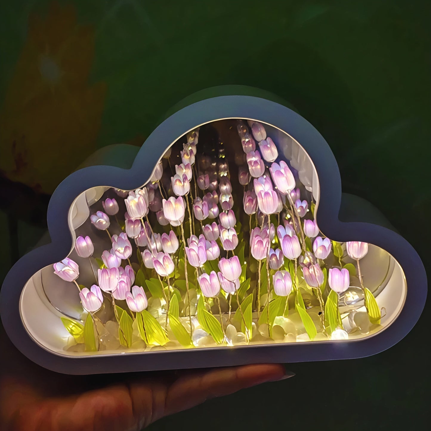 Elegant Compact Floral Infinity Lamp LED