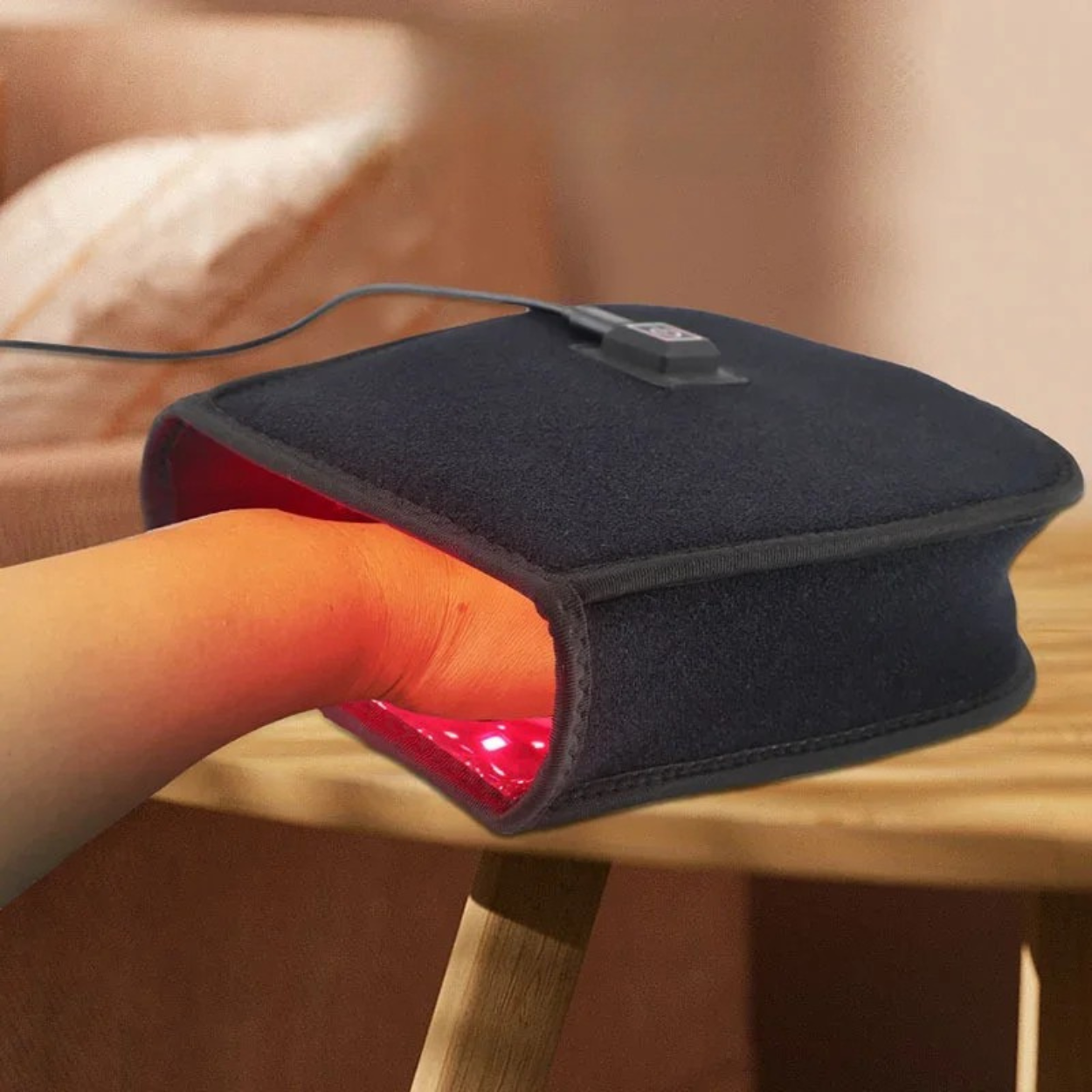 Heated Red LED and Infrared Light Therapy Gloves