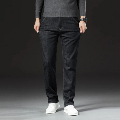 Men's Warm Winter Jeans with Fleece Lining
