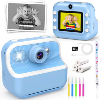 Marcherelle™ – Appareil Photo Instantané Enfant Double Objectif 12MP