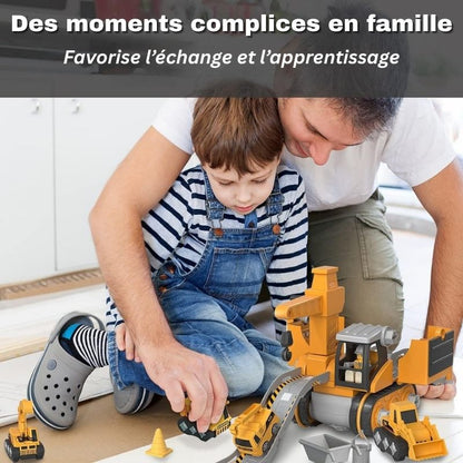 Marcherelle™ – Camion de Chantier Éducatif 4-en-1 Pour Enfants