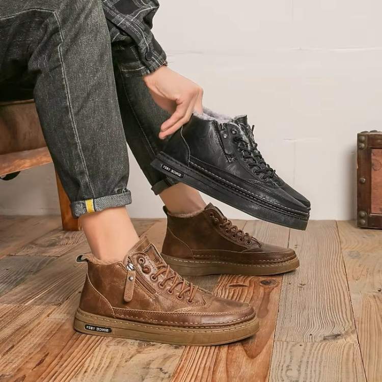 Marcherelle™ – Chaussures Hiver Antidérapantes avec Doublure Thermique