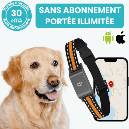 Marcherelle™ – Collier GPS Sans Abonnement avec Suivi en Temps Réel