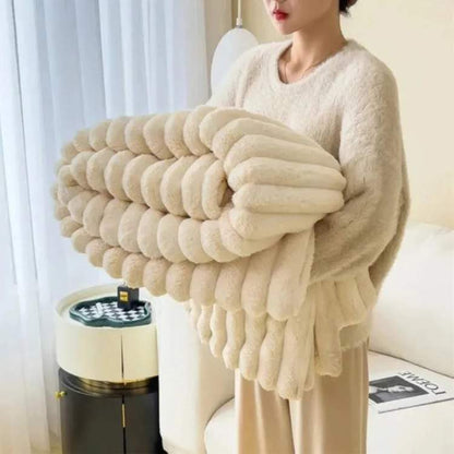 Marcherelle™ – Couverture Lestée en Fausse Fourrure Douce & Apaisante pour Relaxation