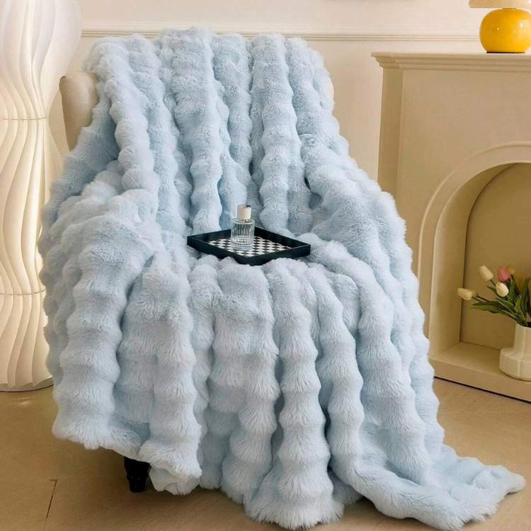 Marcherelle™ – Couverture Lestée en Fausse Fourrure Ultra Douce & Relaxante