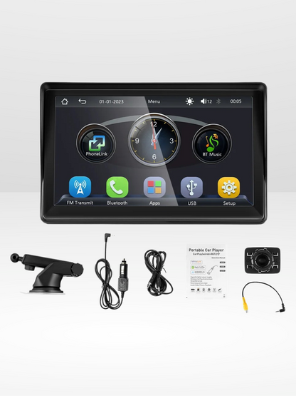 Marcherelle™ – Écran CarPlay Sans Fil 7” avec Caméra de Recul