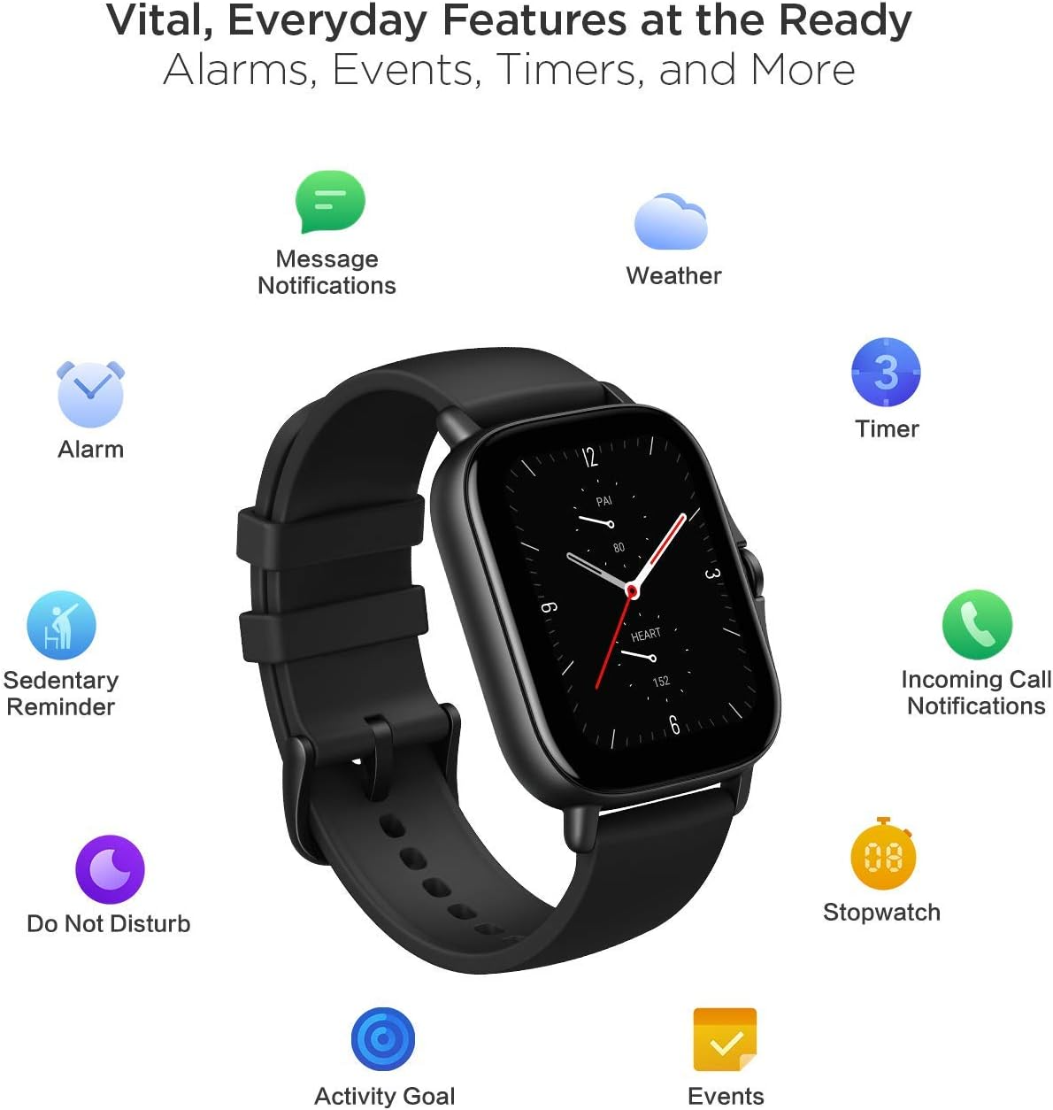 Marcherelle™ | Montre Connectée GPS AMOLED avec Suivi de Santé et Appels Bluetooth