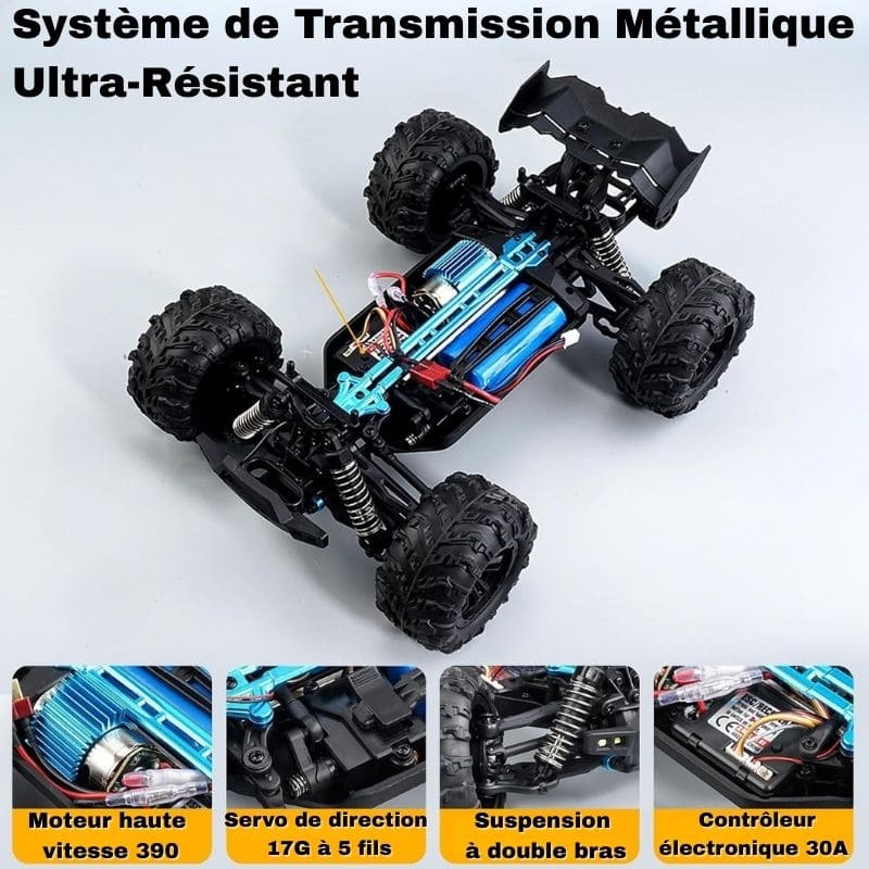 Marcherelle™ – Voiture Télécommandée 4x4 Tout Terrain 50 km/h Rechargeable