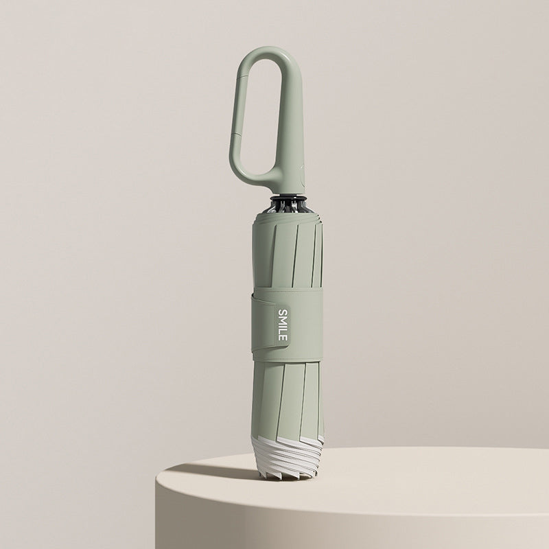 Lightweight Folding Travel Umbrella with Reflective Edge