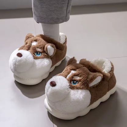 Soft and Comfortable Plush Dog Slippers