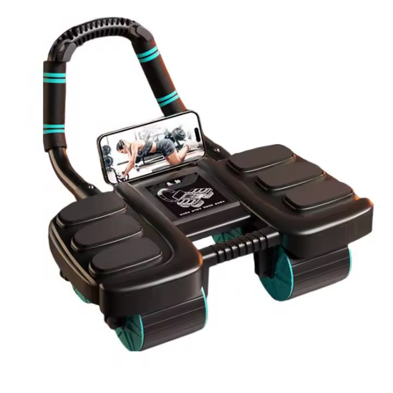 Ab Wheel with Automatic Rebound Rollers