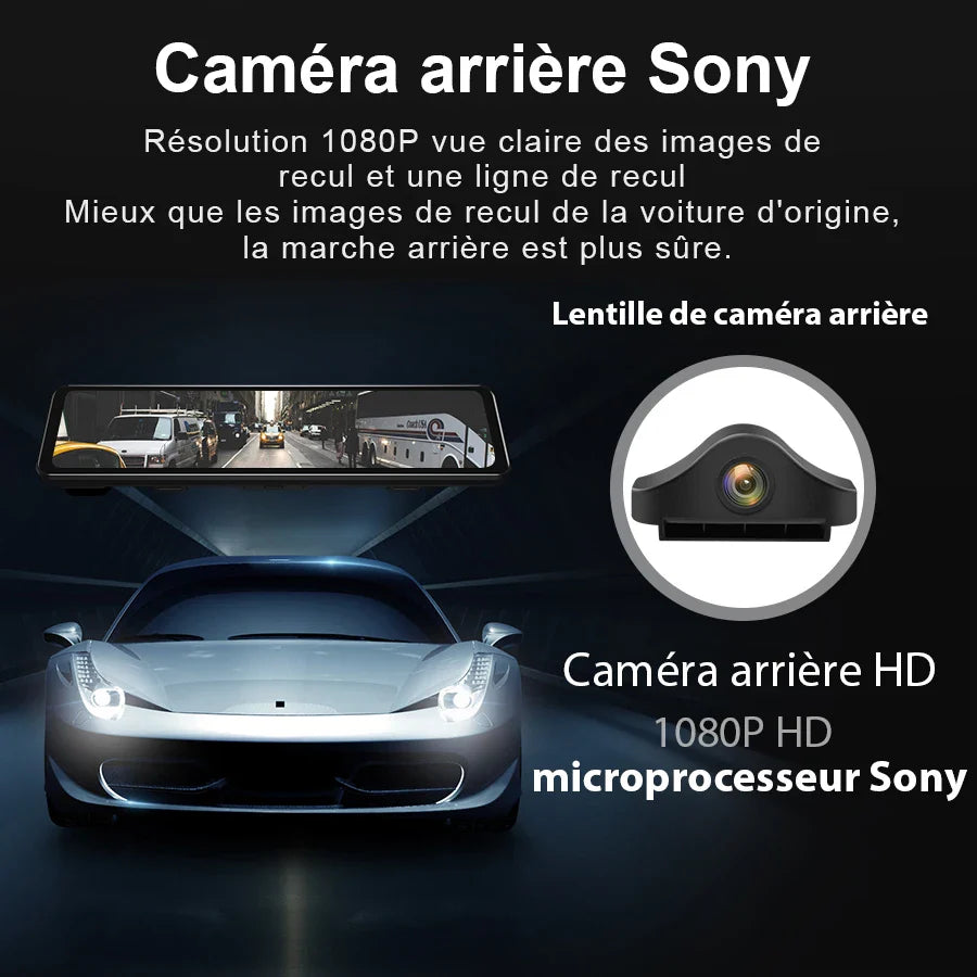 4K Rearview Mirror Camera with GPS and Recording