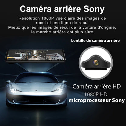 4K Rearview Mirror Camera with GPS and Recording