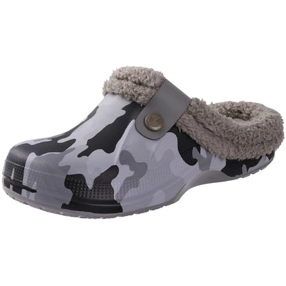 Warm fur slippers non-slip unisex