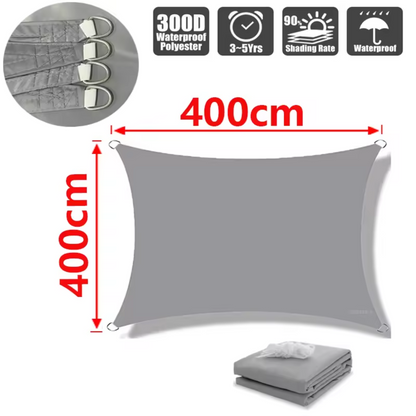 Lightweight Water-Resistant Polyester Shade Sail