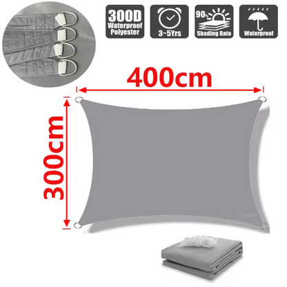 Lightweight Water-Resistant Polyester Shade Sail