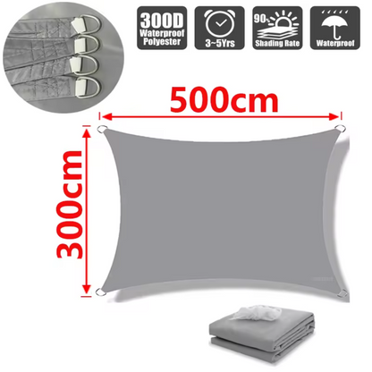 Lightweight Water-Resistant Polyester Shade Sail