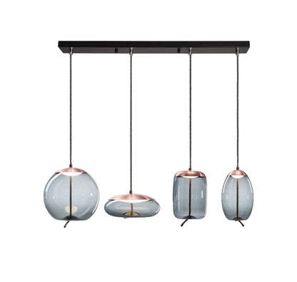 Hanging Lamp in Pink Gold Hemp