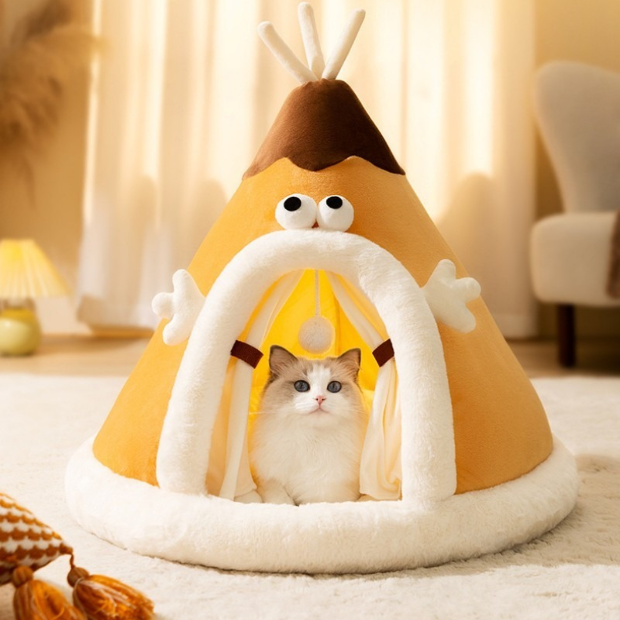 Cozy Tent-Shaped Cat Shelter