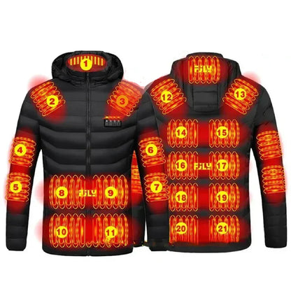Electric Heated Jacket with 21 Heat Zones