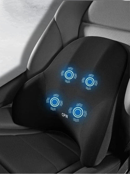 Car Massage Cushion with Vibrations and Adjustable Headrest