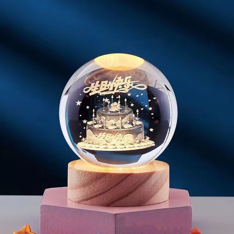 Elegant Crystal Night Lamp