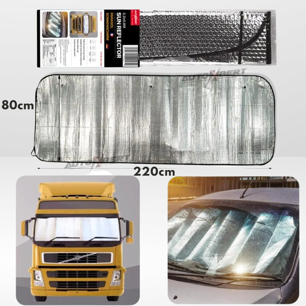 Black Car Sunshade with Cool Ride Logo