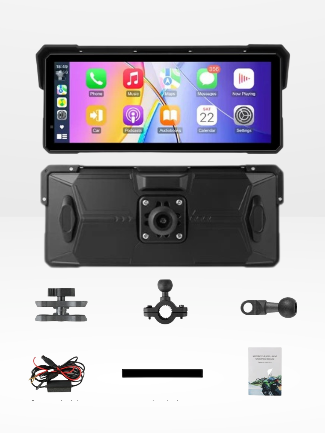 Waterproof Universal Motorcycle GPS Screen for CarPlay