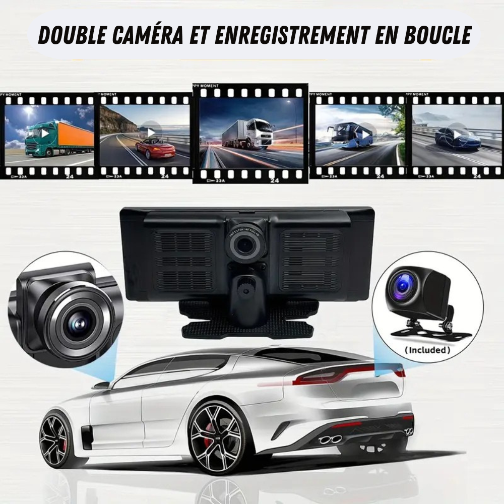 CarPlay Navigation Screen with Built-in Rear Camera