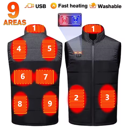 Electric Heating Vest with Adjustable Heat