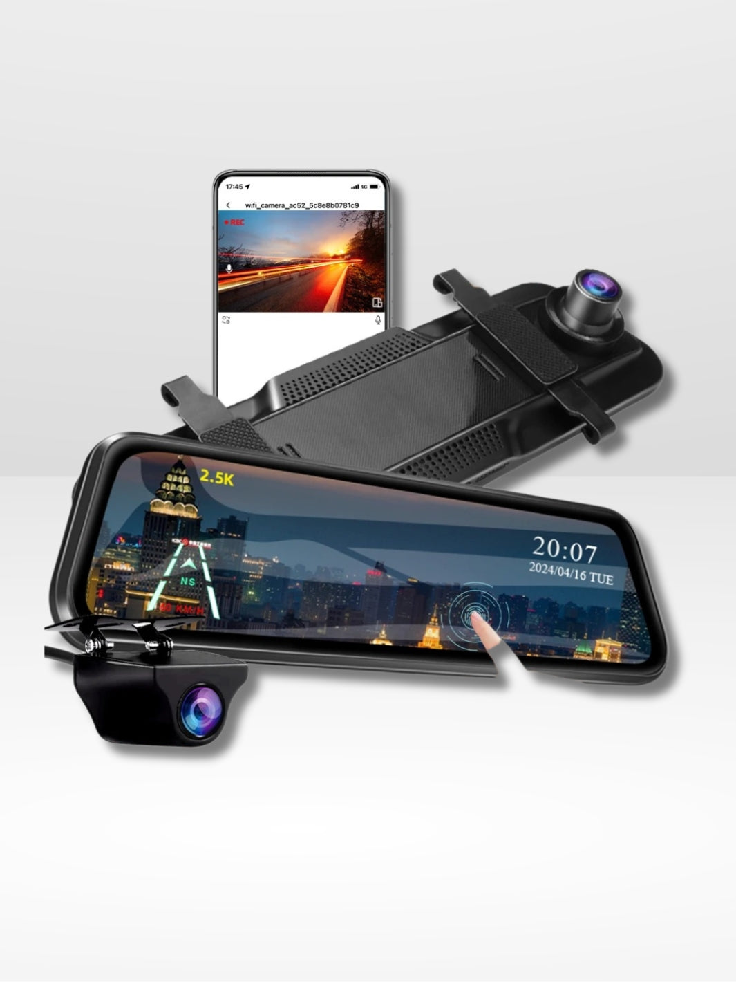 Full HD Rearview Camera for Car with Video Recording