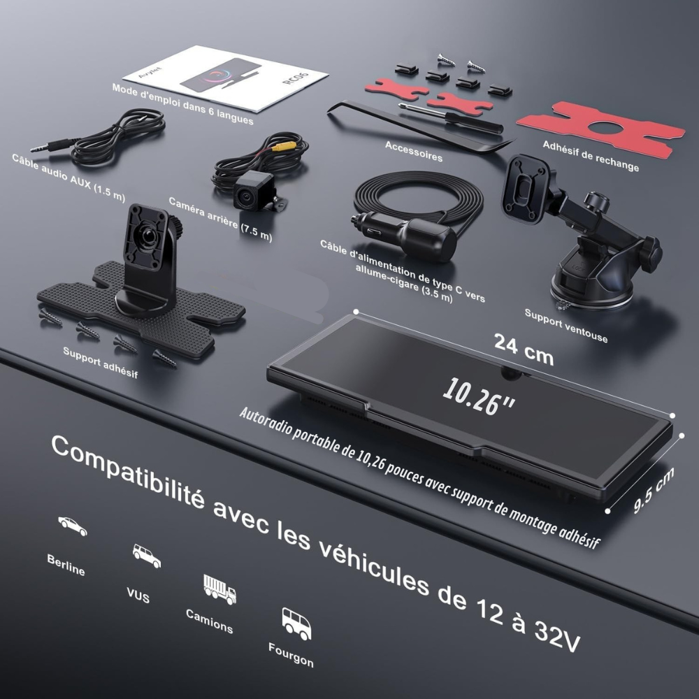 CarPlay Navigation Screen with Built-in Rear Camera